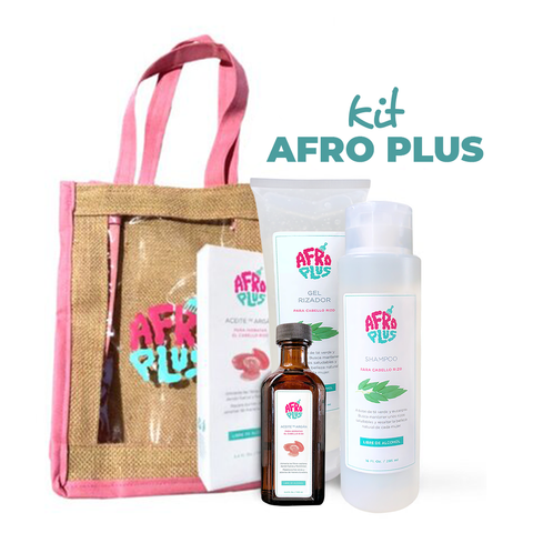 Shampoo 16oz Afro - Gel Rizador - Aceite de Argán - Bolso.