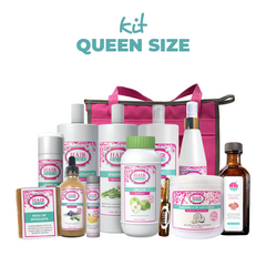 Shampoo 32oz - Conditioner 32oz - Suero 32oz - Leaven in 8oz - Argán -Jalea - Ampolla - Gotero de Crecimiento - Mascarilla Ajo y Coco - Protector - Ampolla Anti-Caida 1 pcs - Jabón - Bolso