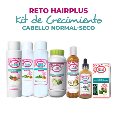 Shampoo 16oz - Conditioner 16oz - Suero 16oz - Jalea 16oz - Aceite 8oz - Gotero de Crecimiento- Ampolla Restructurante (3 unidades).