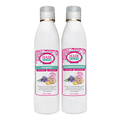 Shampoo 16oz - Conditioner 16oz (Anti-Caspa / Anti-Grasa)