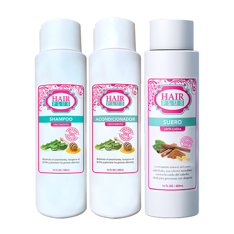 Shampoo 16oz - Conditioner 16oz - Suero 16oz