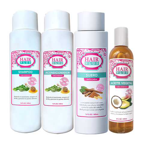 Shampoo 16oz - Conditioner 16oz - Suero 16oz - Natural oil 8 oz