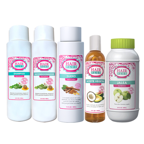Shampoo 16oz - Conditioner 16oz - Suero 16oz - natural oil 8oz -Jalea penetre 16oz