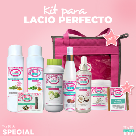 Productos: Shampoo 16 Oz - Acondicionador 16 Oz - Jalea - Laceador - Mascarilla Regeneradora - Ampollas Laceadora De 6pcs - Protector Térmico