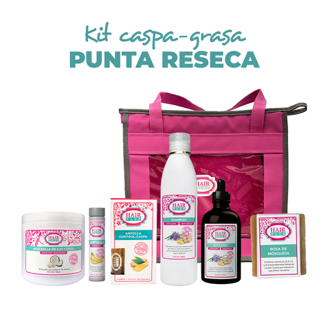 Shampoo A/C - Gotero A/C - Ampolla Control Caspa 3pcs - Mascarilla Ajo Y Coco - Ampolla - Gratis: Bolso Mediano - Jabón Rosa De Mosqueta
